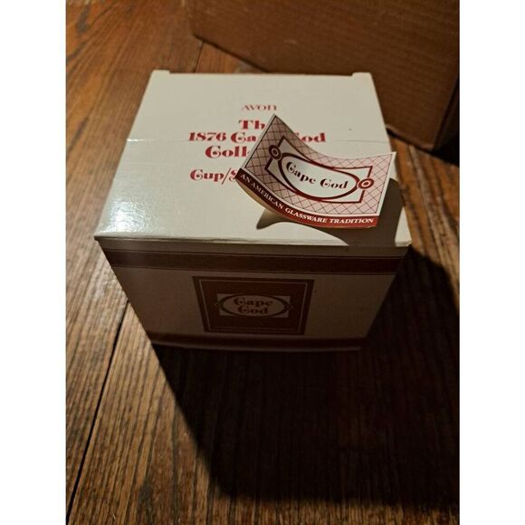 Vintage Avon 1990 1876 Cape Cod Ruby Red Cup & Saucer Set NOS w/ Box #3 - Picture 9 of 9